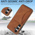 Samsung Galaxy S26 Ultra-thin Shockproof Phone Protective Case with Holder - Brown
