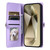 Samsung Galaxy S26 Wallet Multi-card Slot Leather Phone Case with Lanyard - Purple