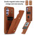 Samsung Galaxy S26 Wristband Vertical Flip Wallet Back Cover Phone Case with Long Lanyard - Brown