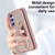 Samsung Galaxy S26 Wristband Vertical Flip Wallet Back Cover Phone Case with Long Lanyard - Rose Gold