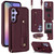Samsung Galaxy S26 Wristband Vertical Flip Wallet Back Cover Phone Case with Long Lanyard - Wine Red