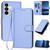 Samsung Galaxy S26 YX0070 Carbon Fiber Buckle Leather Phone Case with Lanyard - Light Purple