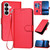 Samsung Galaxy S26 YX0070 Carbon Fiber Buckle Leather Phone Case with Lanyard - Red