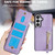 Samsung Galaxy S26 Zipper Wallet Split MagSafe Leather Back Phone Case - Purple