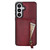 Samsung Galaxy S26 Zipper Wallet Split MagSafe Leather Back Phone Case - Red