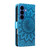 Samsung Galaxy S26 Embossed Sunflower Pattern Flip Leather Phone Case - Blue