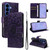 Samsung Galaxy S26 Embossed Sunflower Pattern Flip Leather Phone Case - Purple