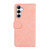 Samsung Galaxy A37 5G ABEEL Color Block Magnetic RFID Leather Phone Case - Pink-Cyan