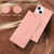 Samsung Galaxy A37 5G ABEEL Frosted Magnetic RFID Leather Phone Case - Pink