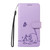 Samsung Galaxy A37 5G Adorable Cat Embossed Pattern Flip Leather Phone Case - Purple
