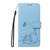 Samsung Galaxy A37 5G Adorable Cat Embossed Pattern Flip Leather Phone Case - Sky Blue