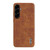 Samsung Galaxy A37 5G AZNS Electroplated Frame Crocodile Texture Full Coverage Phone Case - Brown
