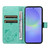 Samsung Galaxy A37 5G Cat and Bee Embossed Flip Leather Phone Case - Green