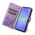 Samsung Galaxy A37 5G Cat and Bee Embossed Flip Leather Phone Case - Purple
