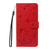 Samsung Galaxy A37 5G Cat and Bee Embossed Flip Leather Phone Case - Red