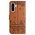Samsung Galaxy A37 5G Cat Embossing Pattern Leather Phone Case with Lanyard - Brown