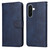 Samsung Galaxy A37 5G Classic Calf Texture Flip Leather Phone Case - Blue