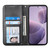 Samsung Galaxy A37 5G Cubic Grid Calf Texture Magnetic Leather Phone Case - Black