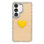 Samsung Galaxy A37 5G Flash Rhinestone Double-sided IMD Love Heart Phone Case - Glitter Yellow