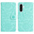 Samsung Galaxy A37 5G Floral Embossed Pattern Leather Phone Case - Light Green