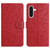 Samsung Galaxy A37 5G Floral Embossed Pattern Leather Phone Case - Red