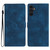 Samsung Galaxy A37 5G Flower Butterfly Embossing Pattern Leather Phone Case - Blue