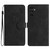 Samsung Galaxy A37 5G Flower Embossing Pattern Leather Phone Case - Black