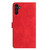 Samsung Galaxy A37 5G Flower Embossing Pattern Leather Phone Case - Red