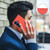 Samsung Galaxy A37 5G Geometric Pattern RFID Leather Phone Case - Red