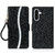 Samsung Galaxy A37 5G Glitter Powder Filp Leather Phone Case - Black