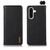 Samsung Galaxy A37 5G KHAZNEH Nappa Top Layer Cowhide Leather Phone Case - Black