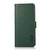 Samsung Galaxy A37 5G KHAZNEH Side-Magnetic Litchi Genuine Leather RFID Phone Case - Green