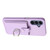 Samsung Galaxy A37 5G Litchi Texture Drawing Card Bag Ring Holder Phone Case - Purple