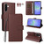 Samsung Galaxy A37 5G Litchi Texture RFID Blocking 3-Card Wallet Leather Phone Case - Brown