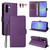 Samsung Galaxy A37 5G Litchi Texture RFID Blocking 3-Card Wallet Leather Phone Case - Purple