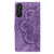 Samsung Galaxy A37 5G Mandala Embossed Retro Frosted Leather Phone Case - Purple