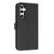 Samsung Galaxy A37 5G Metal Bow Leather Phone Case with Hand Strap - Black
