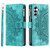 Samsung Galaxy A37 5G Multi-Card Totem Zipper Leather Phone Case - Green