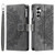 Samsung Galaxy A37 5G Multi-Card Totem Zipper Leather Phone Case - Grey
