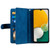 Samsung Galaxy A37 5G Nine Card Zipper Bag Leather Phone Case with Lanyard - Blue