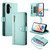Samsung Galaxy A37 5G Nine Card-slot Zipper Wallet Bag Leather Phone Case - Mint Green