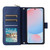 Samsung Galaxy A37 5G Nine-card Slots Zipper Wallet Bag Leather Phone Case - Blue
