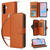 Samsung Galaxy A37 5G Nine-card Slots Zipper Wallet Bag Leather Phone Case - Brown
