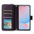 Samsung Galaxy A37 5G Nine-card Slots Zipper Wallet Bag Leather Phone Case - Dark Purple