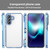 Samsung Galaxy A37 5G PC Hybrid TPU Airbag Shockproof Phone Case - Transparent Blue