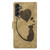 Samsung Galaxy A37 5G Pen Heart Cat Embossed Leather Phone Case - Apricot