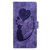 Samsung Galaxy A37 5G Pen Heart Cat Embossed Leather Phone Case - Purple