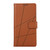 Samsung Galaxy A37 5G PU Genuine Leather Texture Embossed Line Phone Case - Brown