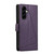 Samsung Galaxy A37 5G PU Genuine Leather Texture Embossed Line Phone Case - Purple