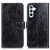 Samsung Galaxy A37 5G Retro Crazy Horse Texture Leather Phone Case - Black